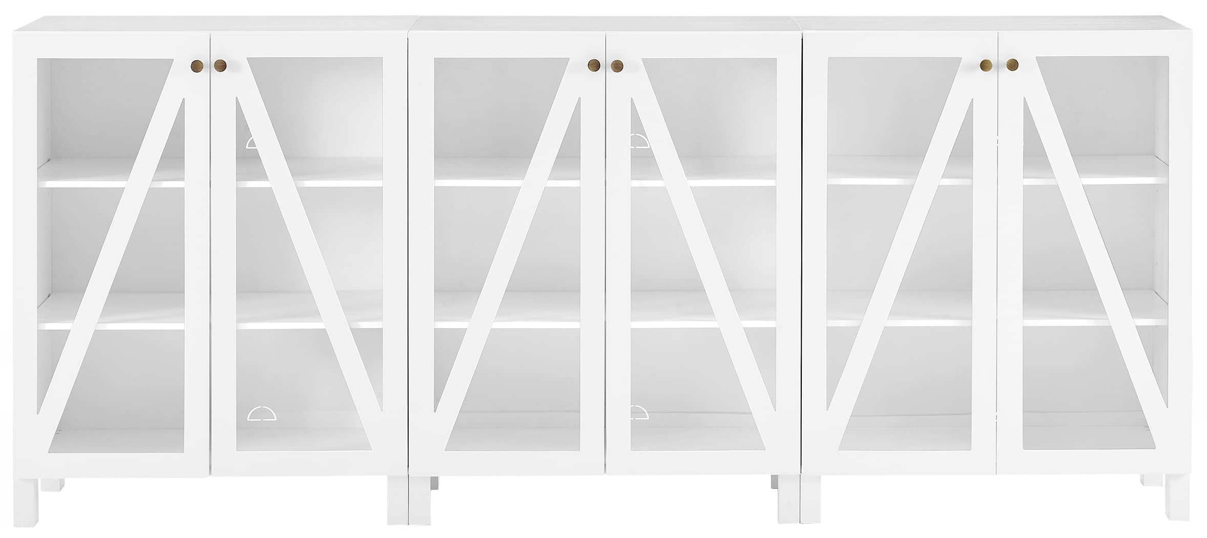 Crosley Furniture Cassai 3-Piece Entertainment Center Tv Stand, Media Console, Vinyl Record Storage, White