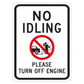 KENSILO Please Turn Off Engine with No Idling Tin Signs Metal Poster Wall Decor Warning Sign 16 x 12 inches