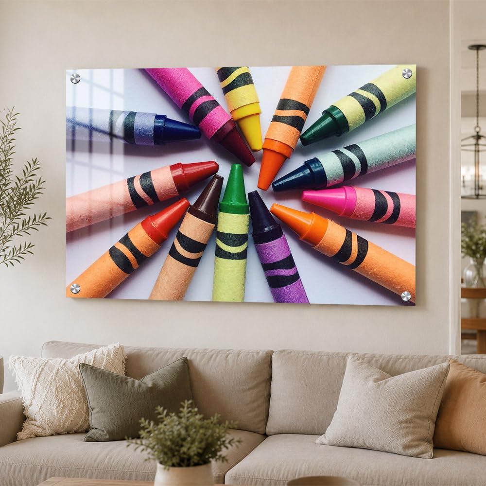 DesignSkinz Wall Art | Acrylic Glass Printed Art | Modern Decor for Living Room, Bedroom, Office, Study, Shelf (60x45inch)  Col