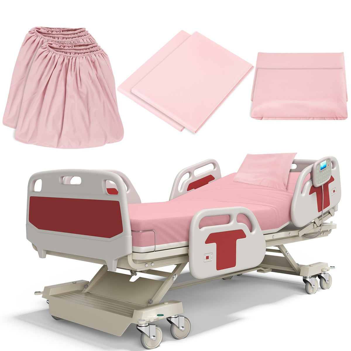 Moukeren 6 Pcs Hospital Bed Sheet Set Fitted Hospital Bed Sheets For Home And Hospital Bed Extra Long Sheet For Hospital Bed Inc