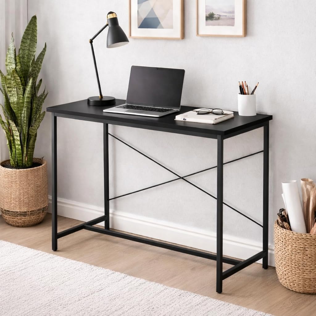 Callas Home Work Desk Study Table | Computer Table For Home | Office Table | Desktop And Laptop Table | Office Desk (St10Black