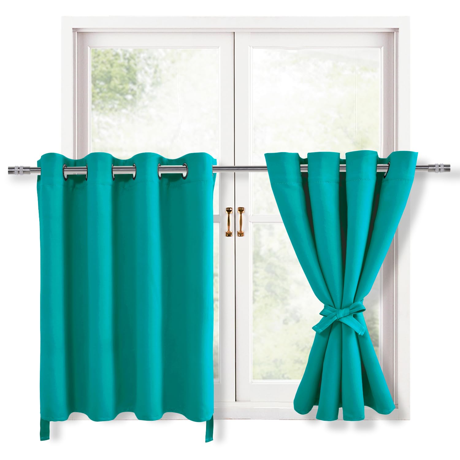 Hiasan RV Blackout Curtains for Bedroom, 52 x 36 Inches Long - Thermal Insulated & Energy Saving Window Curtains for Living Room