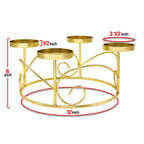 Christmas Advent Wreath Ring Candle Holder For Pillar Advent Candles -Gold -Advent Season X-Mas Advent Candle Centerpiece Decor