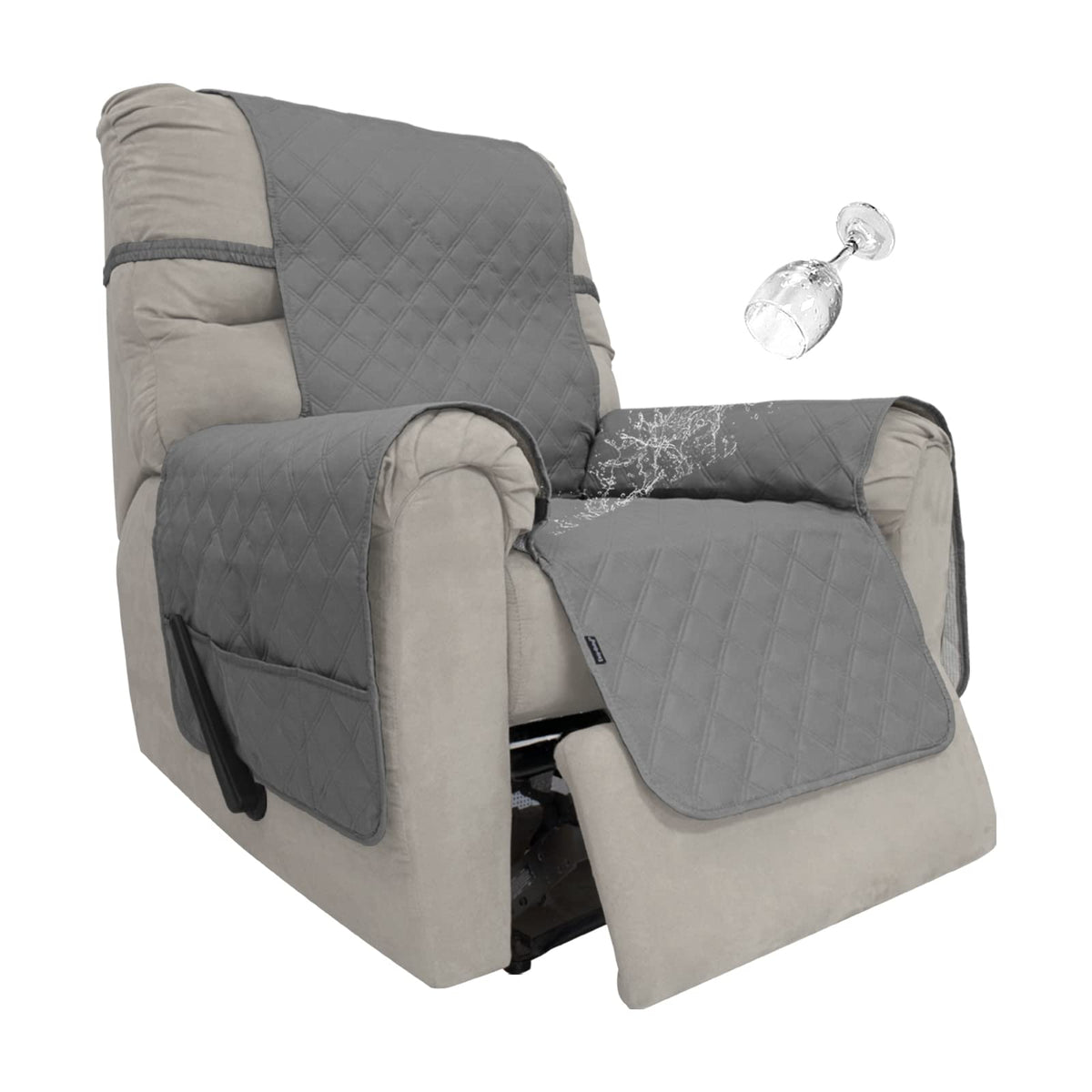Easy-Going Sofa Slipcover Waterproof Recliner Chair Cover Non-Slip Fabric Couch Cover For Living Room Washable Furniture Protect