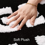 Qjhomo Get Naked Bath Mat Cute Black And White Bathroom Rugs Funny Non Slip Bathtub Decor Mats Super Absorbent Floor Carpet Mach