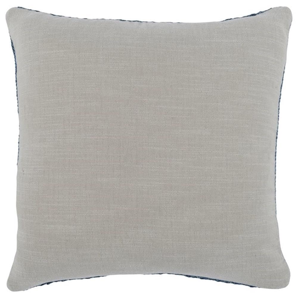 Kosas Home Marcie 22X22 Knit Belgian Flax Linen Fabric Throw Pillow In Blue