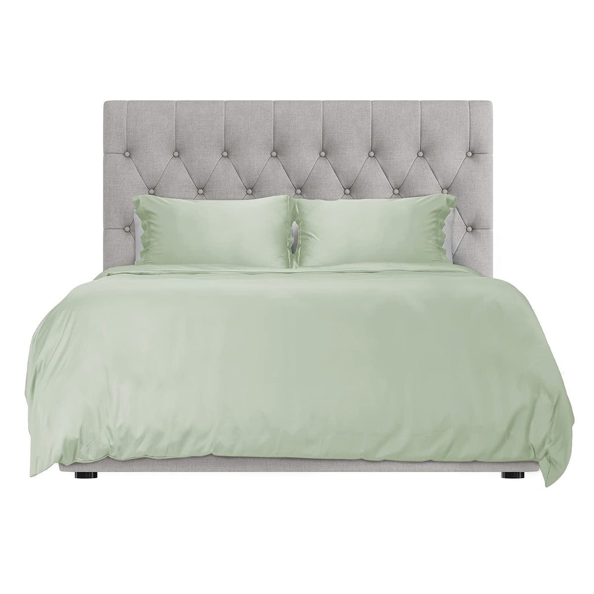 Hotel Sheets Direct Duvet Cover Bed Linen Set, 3 -Piece Set, Light Green, Full