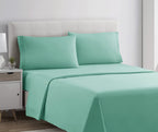 Clara Clark Bed Sheets, Premier 1800 Series 4 Piece Bed Sheet Set, Deep Pocket, Wrinkle, Fade, Stain Resistant, Luxury Soft Bedding Sheets & Pillowcases, Twin-Xl, Mint Green