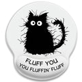 Limkrian Funny Black Cat Mouse Pads For Desk, Ergonomic Mouse Pad With Wrist Rest, Gaming Mouse Pad Wrist Support With Non-Slip