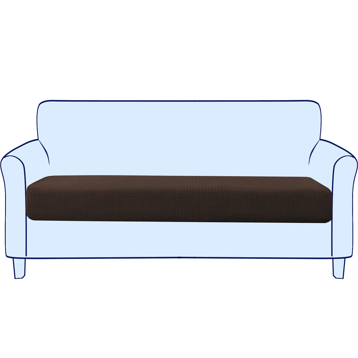 SUBRTEX Couch Slipcover RV Seater Slip Covers Loveseat Stretch Durable Sofa Spandex Elastic Furniture Protector for Settee Seat 
