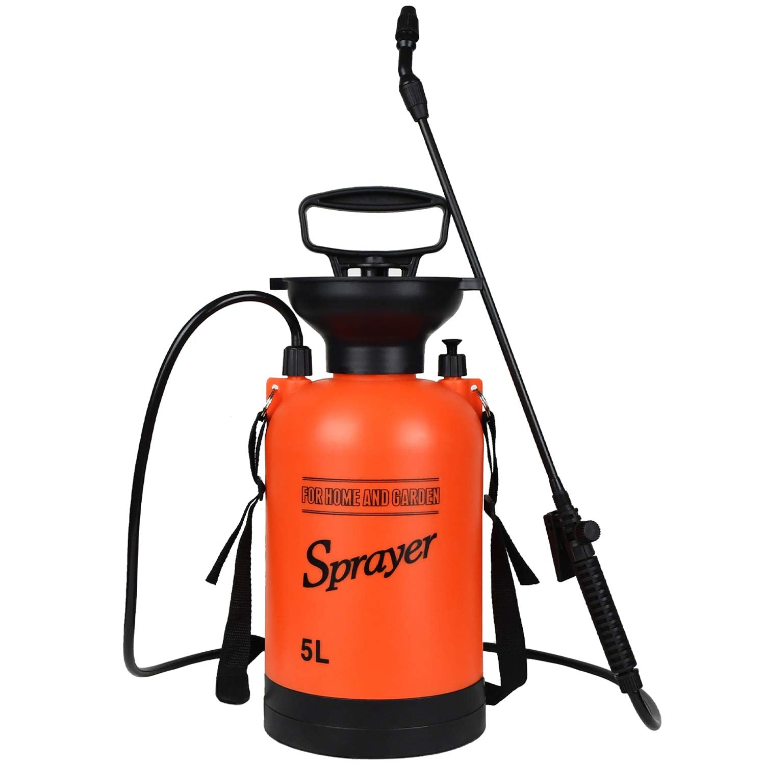 Ipower 1.35 Gallon Lawn Garden Pump Sprayer With 2 Different Nozzles Adjustable Shoulder Strap, Pressure Relief Valve, Multi-Pur
