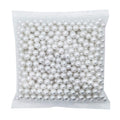 INSPIRELLE 580pcs White Undrilled ABS Art Faux Pearls for Vase Fillers, 10mm No Hole Makeup Beads to Hold Brush Eyeliner, Imitat
