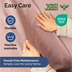 Extra Deep Pocket King Sheets - 4 Piece Breathable & Cooling Bed Sheets - Hotel Luxury Bed Sheet Set - Soft, Wrinkle Free & Comfy - Easily Fits Extra Deep Mattresses - Deep Pocket Mauve Sheets Set