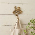 5 Gold Cast Iron Snail Wall Hook