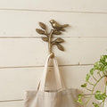 5 Antiqued Gold Cast Iron Bird Wall Hook