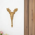 3 Gold Cast Iron Deer Stag Wall Hook