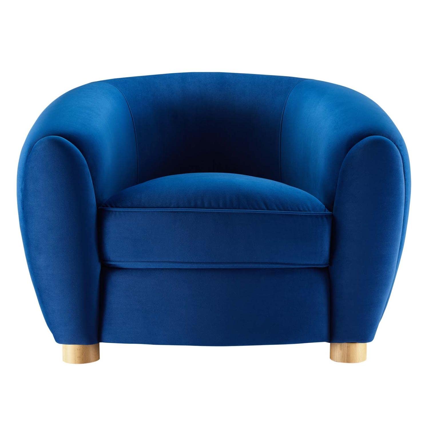 Modway Abundant Performance Velvet Accent Armchair, Navy