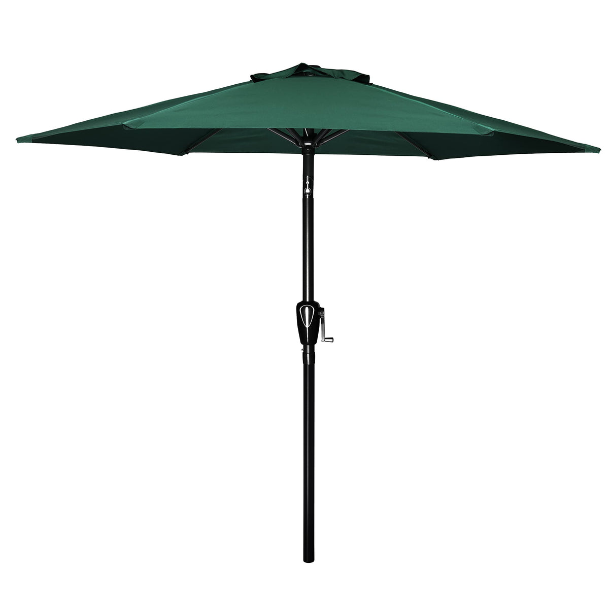 Simple Deluxe 7.5' Patio Umbrella Outdoor Table Market Yard Umbrella With Push Button Tilt/Crank, 6 Sturdy Ribs For Garden, Deck, Backyard, Pool, Green