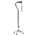 QUAD CANE LO PRF SM BS ORT GP LUMEX SILVER COLLECTION