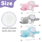 CSVBTRF Weighted Stuffed Elephant Plush Hugging Pillow, 4.2 lbs, 23", Grey Polyester