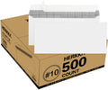 #10 Security Self-Seal Envelopes, No.10 Windowless Bussiness Envelopes, Security Tinted With Printer Friendly Design - Size 4-1/