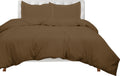Royale Linens Chocolate Duvet Cover Twin Size - 2 Piece Bedding Comforter Covers - Zipper Closure - 1 Twin Duvet Cover 68X90 Inc