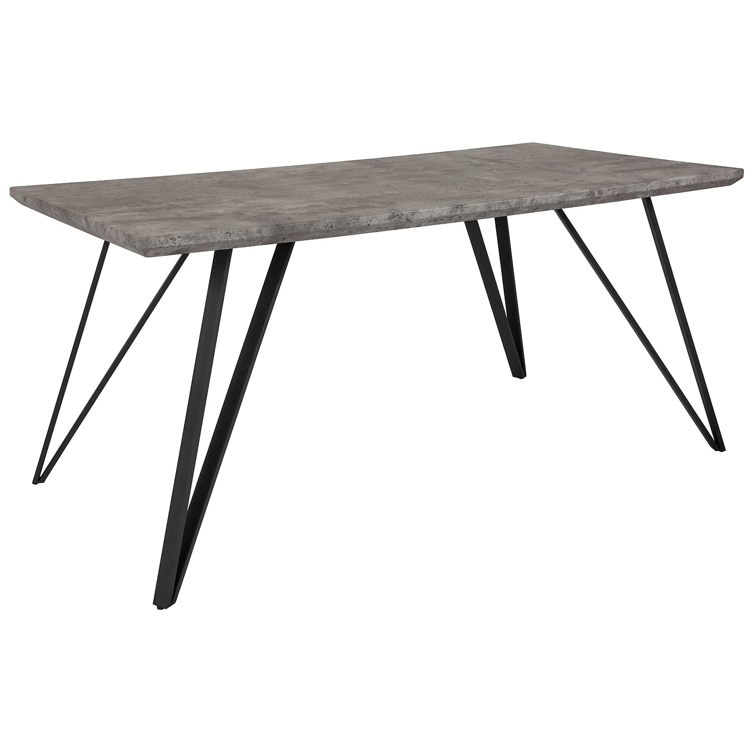 Flash Furniture Hg-Dt012-78054-Gg 63X31.5 Concrete Dining Table