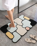 GOSHTI ENTERPRISE 1 PCS 5D Puzzle Mat  New Beautiful Puzzle 5d Colorful Bathroom Mat  Rubber Floor Mat for Kitchen Home, Bar, 