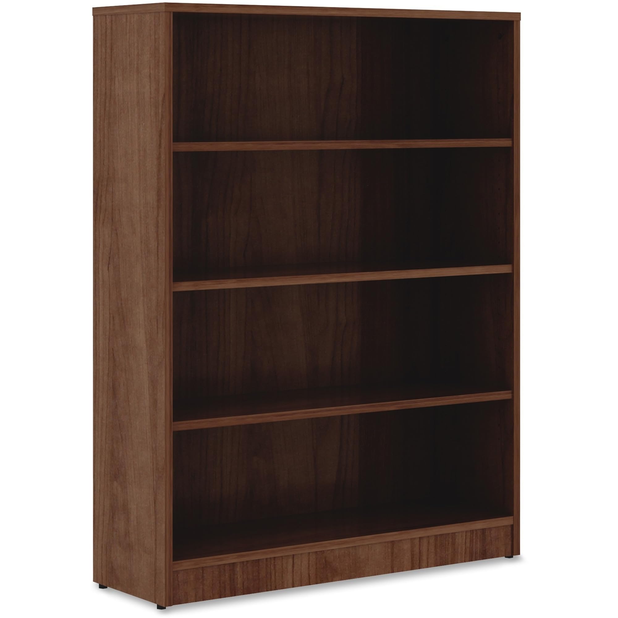 Lorell Walnut Laminate Bookcase, 48&quot; x 36&quot; x 12&quot;