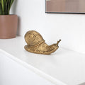 3 Antiqued Gold Cast Iron Snail Figurine