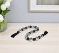 48 Black And Silver Bling Bling Beads Decorative Tassel