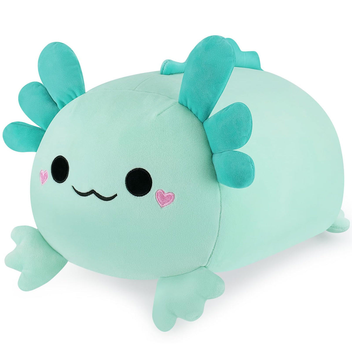 Axolotl Plush-9.1' Axolotl Plush Pillow, Green Kawaii Axolotl Plushies, Axolotl Anime Plush Stuffed Animals Cute Plush Axolotl 