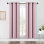 Nicetown Room Darkening Curtains For Girls Room, Nursery Essential Thermal Insulated Blackout Draperies/Drapes (Baby Pink=Lavend