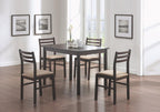 Monarch Specialties Veneer 5-Piece Dining Set, Cappuccino