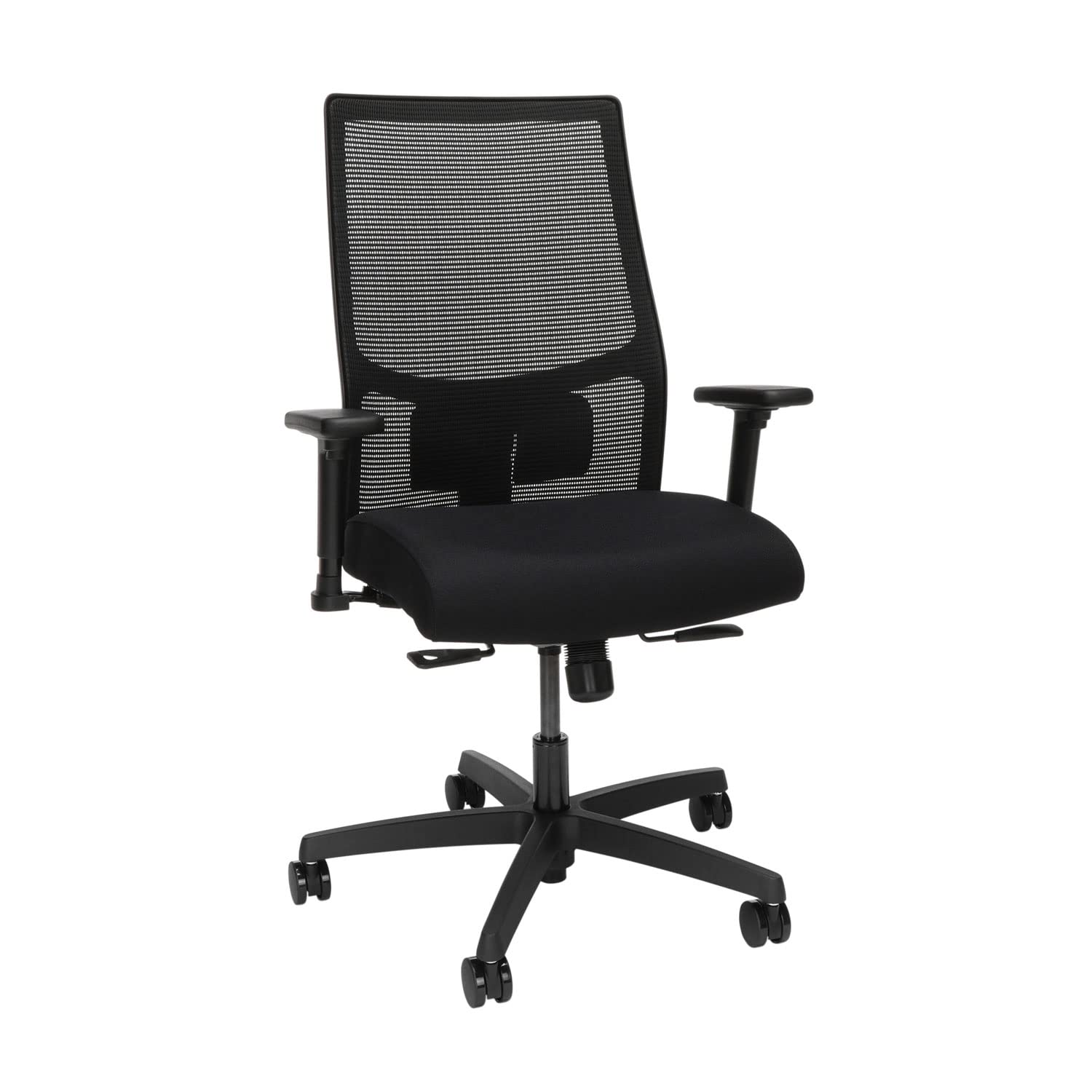 Hon Office Desk Chair Ignition 2.0 - Ergonomic Desk Chair, Home Office Chairs, Adjustable Lumbar & Armrests, Seat-Slide, Back Support, Cushion, Swivel Wheels, Black