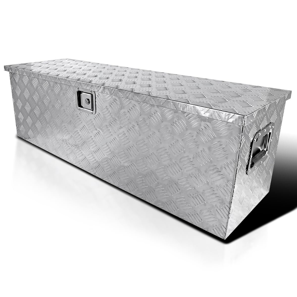 Spec-D Tuning 49X15X15 Truck Pickup Bed Utility Chest Aluminum Tool Box Trailer Storage W/Lock Key