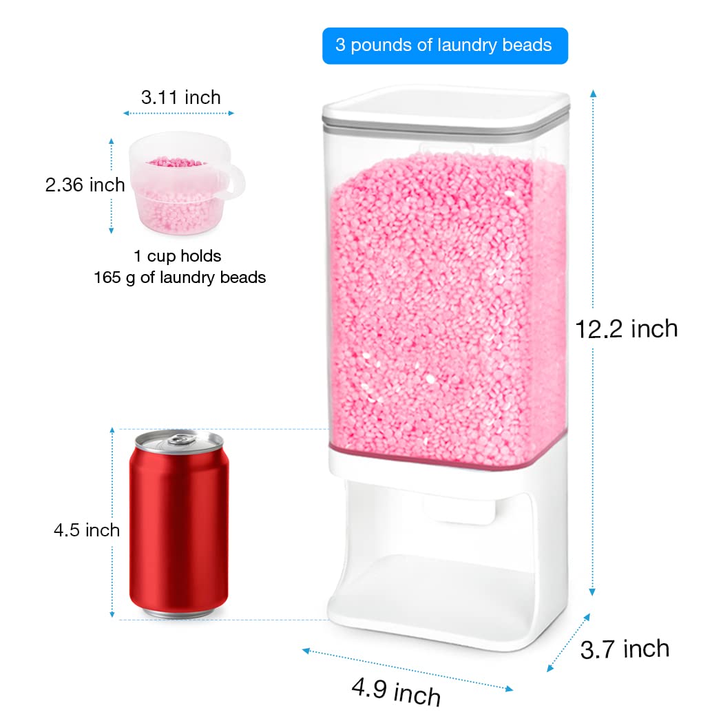 Conworld Laundry Detergent Dispenser, Wall Mounted Laundry Beads Dispenser For Scent Booster Beads, Stain Remover Powder, Bath S