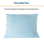 Mckesson Limited Reusable Bed Pillow, Fluid And Stain-Resistant, Blue, 20 In X 26 In, 1 Count