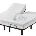 Kingnex Waterproof Partial Split Top Cal King Mattress Protector For Adjustable Bed With 28-30' Upper Flex Head Noiseless Soft