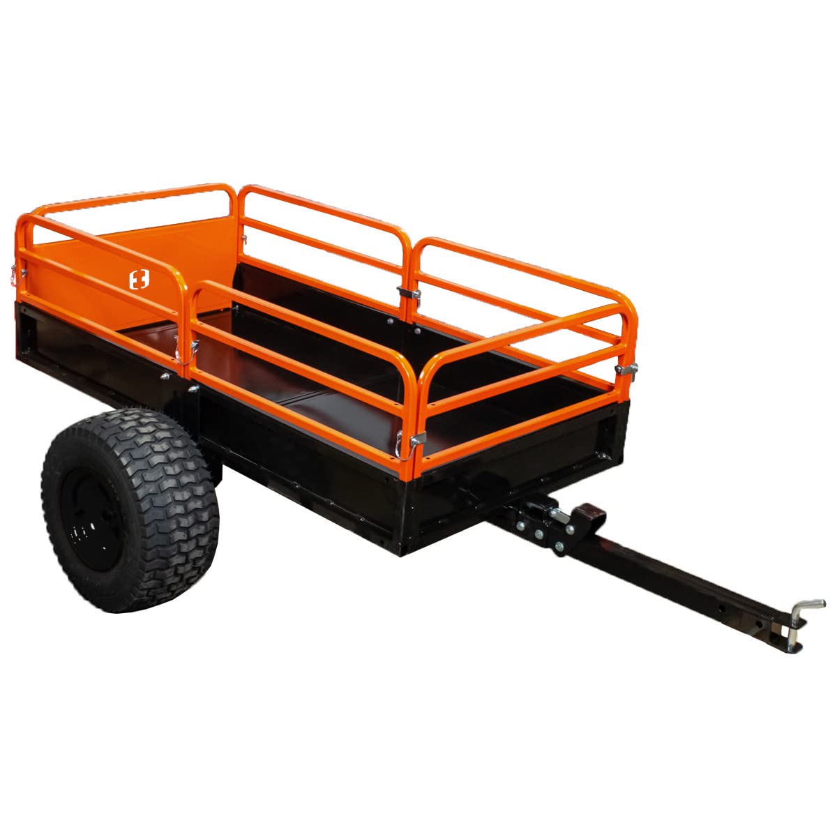 Motoalliance Impact Implements Heavy Duty 1500Lb Utility Cart Cargo Trailer. Solid Raised Sides & Tailgate For Increased Capacit