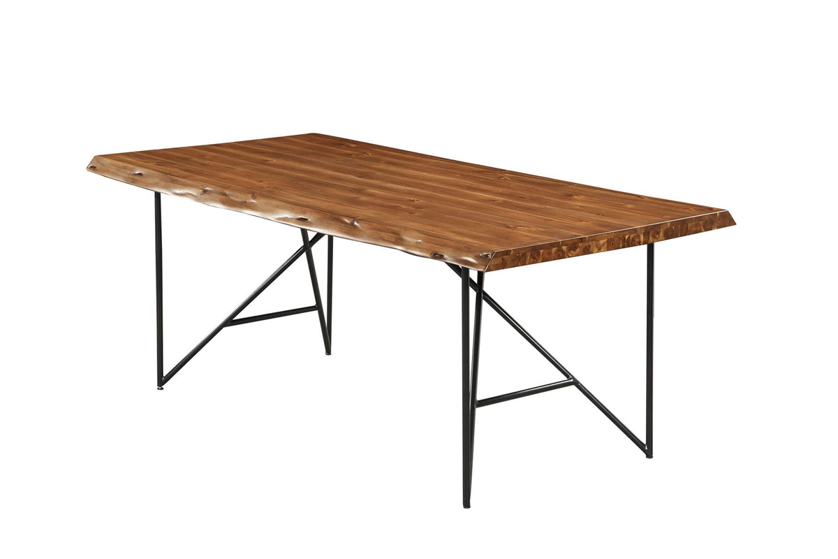 Alpine Furniture Dining Table, Light Walnut