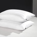 Downluxe Goose Feather Down Pillow - 100% Rayon Made From Bamboo Set Of 2 Bed Pillows For Sleeping, King Size (20X36)