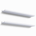 Boswillon 36 Inches Long Floating Shelves Wall Mounted, 2 Set Modern White Wall Shelf For Bedroom, Nursery Book Shelf With Lip, Picture Ledge Shelf For Wall Decor Living Room Bathroom Kitchen - White