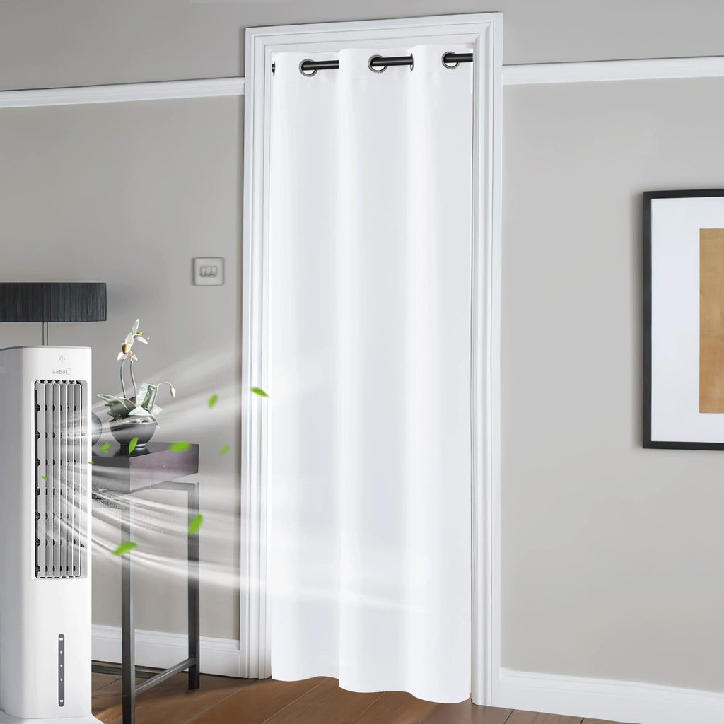 Ryb Home Room Darkening Door Curtains For Doorway,Energy Smart Privacy Doorway Backdrop Perfect Temporary Door For Doorway Close