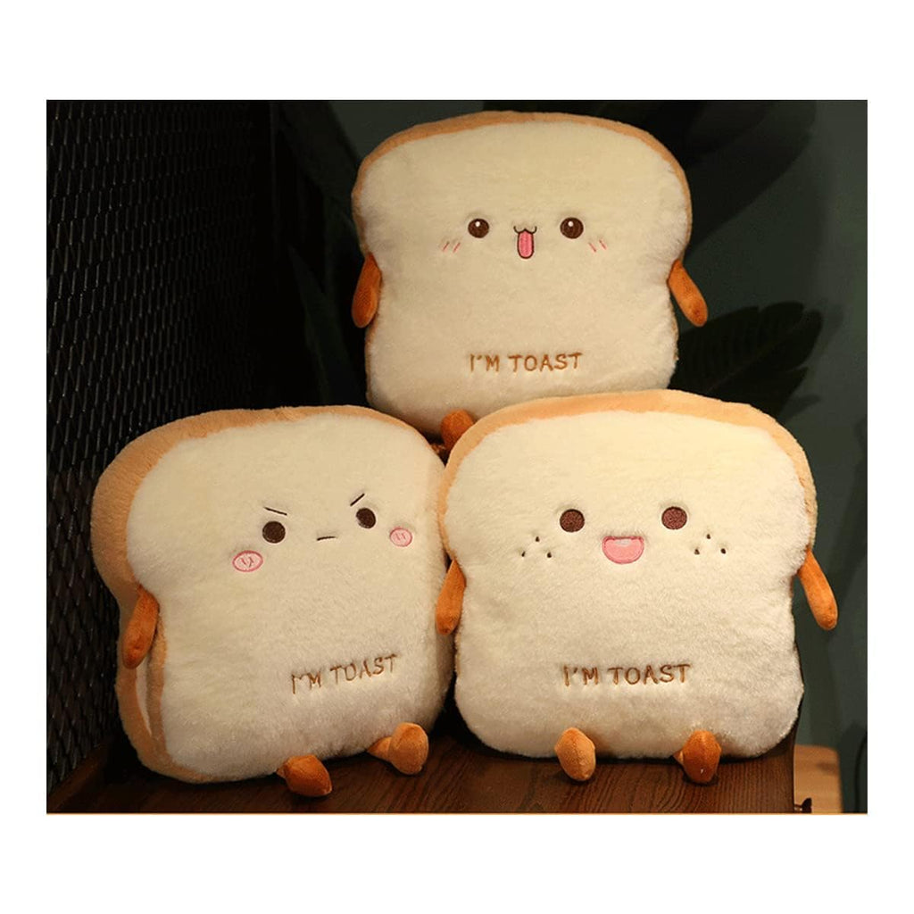 Goylmc Toast Bread Plush Pillow, Bread Stuffed Pillow,Food Plush Pillow With Hand Pocket Great Gift Choice For Kids Adults (15.7