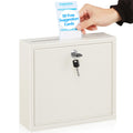 Kyodoled Suggestion Box With Lock And Slot, Wall Mounted Small Mailbox For Office, Key Drop Box With 50 Free Suggestion Cards, S