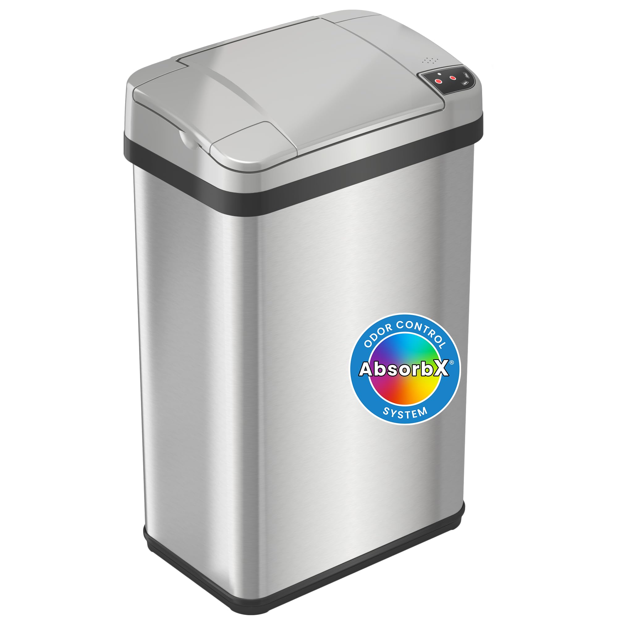 SensorCan MT04SS-9 Touchless Trash Can AbsorbX Odor Filter and Fragrance, 15 Liter Waste Bin for Bathroom, Bedroom and Office, S