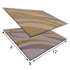 Stylish Camping Ga7 Brown/Gold 8' X 12' Graphic Mat