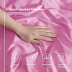 Nestl Light Pink Duvet Cover King Size - Soft Double Brushed King Duvet Cover Set, 3 Piece, With Button Closure, 1 Duvet Cover 1
