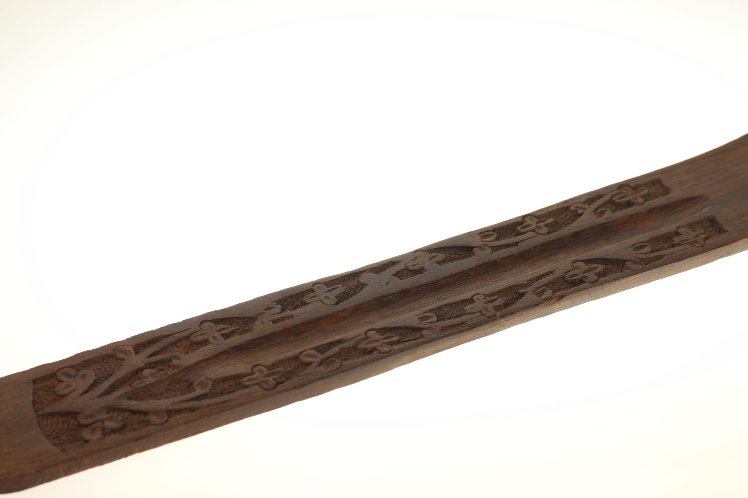 Incense Burner - Wooden Flat Carved Flower